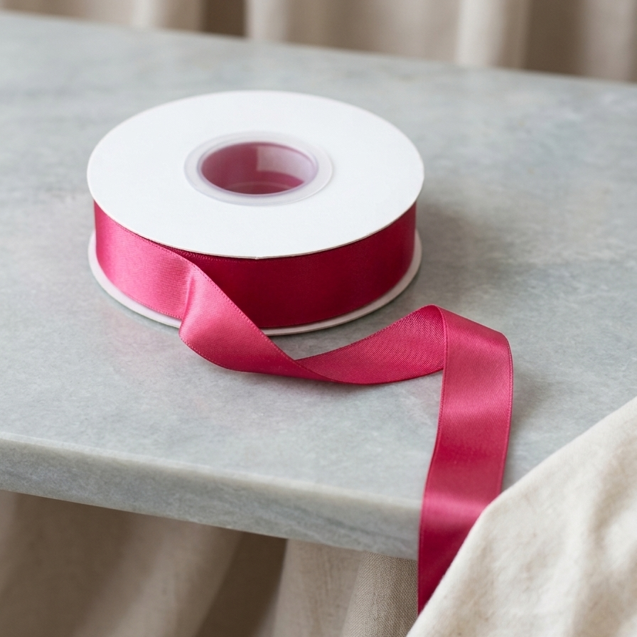 OLDTRIBES 30 Meter Double Face Hot Pink #198 Ribbon Roll