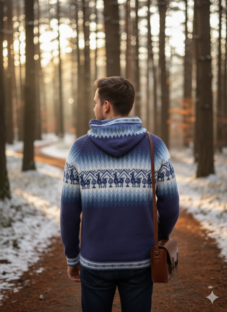 Unisex Alpaca Light Blue Sweater