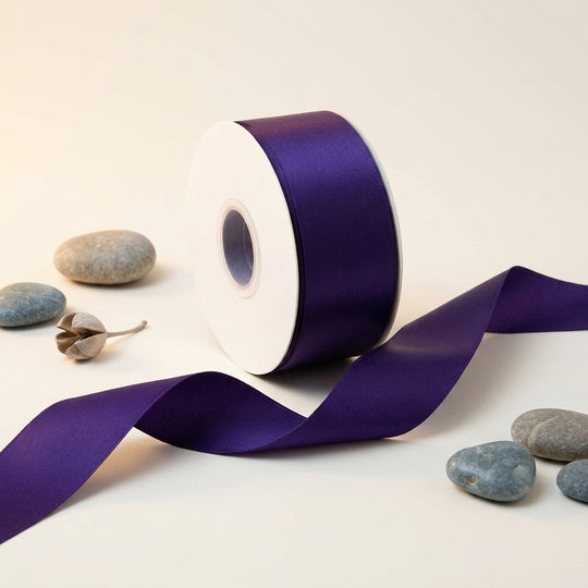 Satin Ribbon Double Face- Indigo 