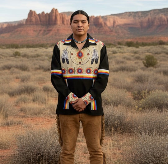 Blue and White Ribbon Shirt