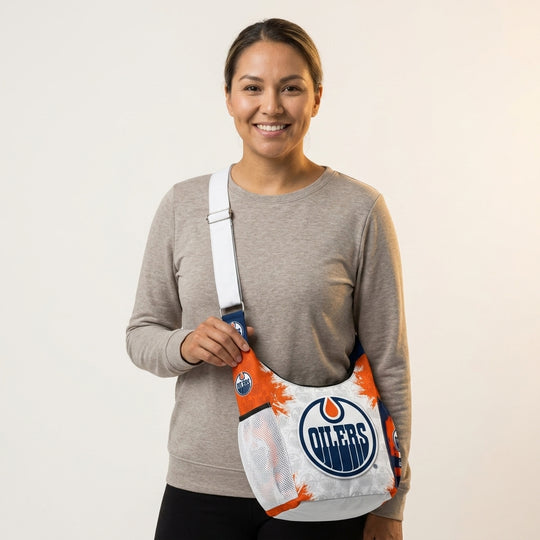 White Blue Oiler Crossbody Bag