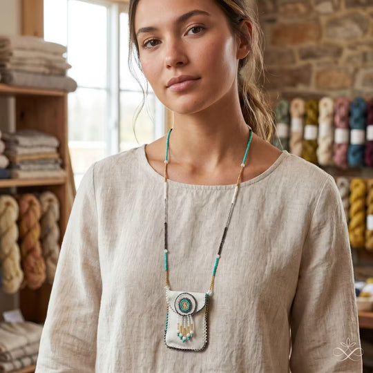 OLDTRIBES™ Earth white turquoise Spirit Medicine Bag