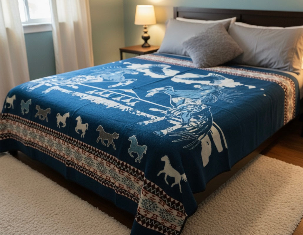OLDTRIBES™ Horse Spirits Alpaca Blanket