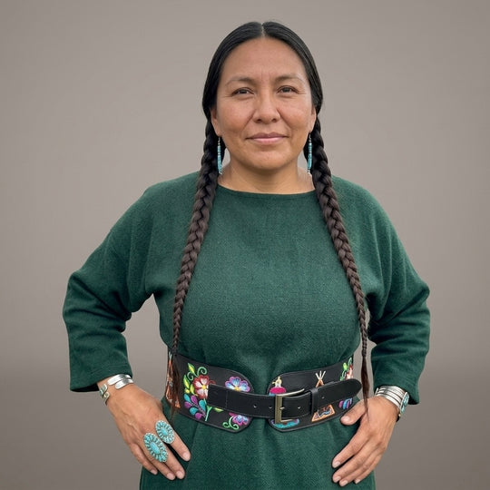Heritage Leather Regalia  Belt (TEEPEE)