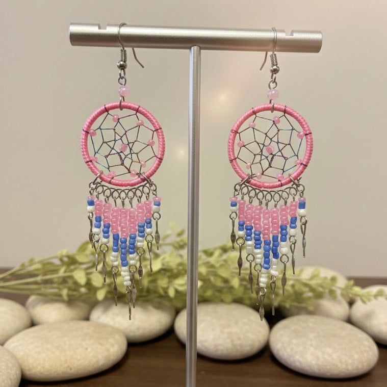 Pink/light purple Dreamcatcher Dangles