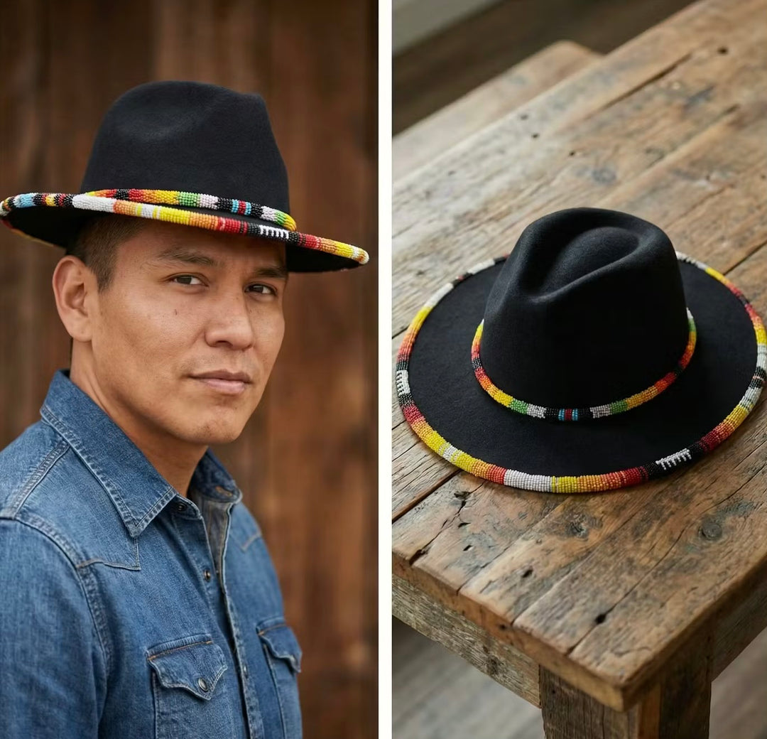 Size-61 Handmade Beaded Hat