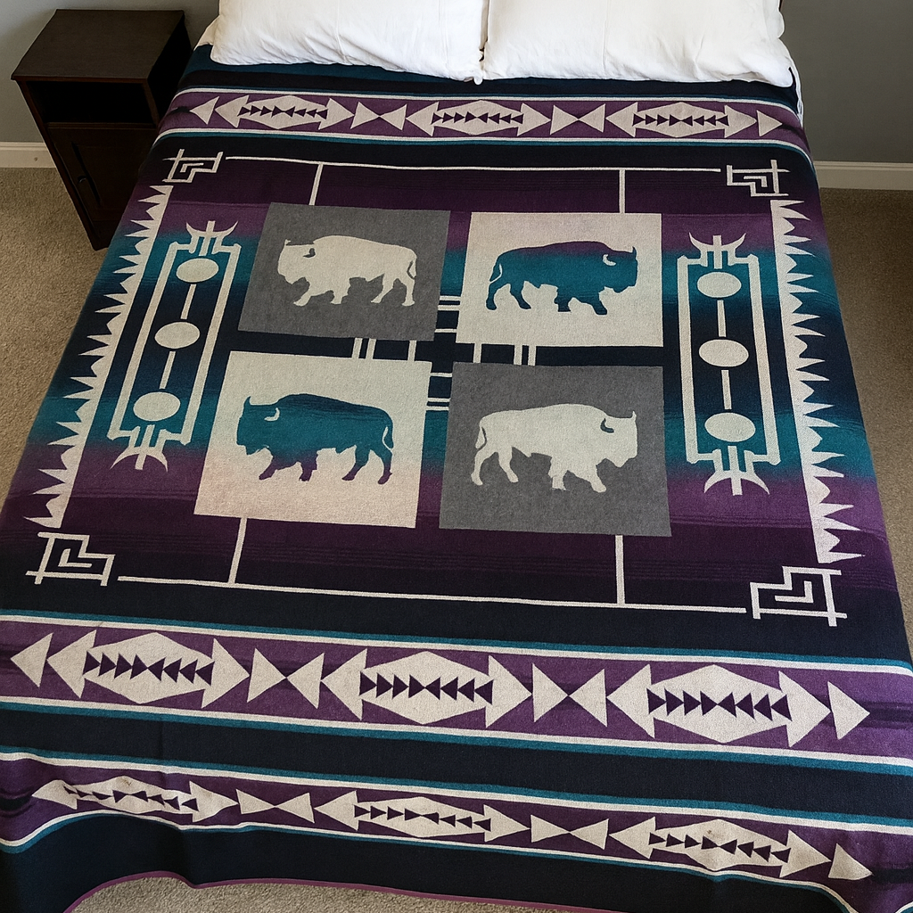 OLDTRIBES™ Buffalo Reversible  Blanket