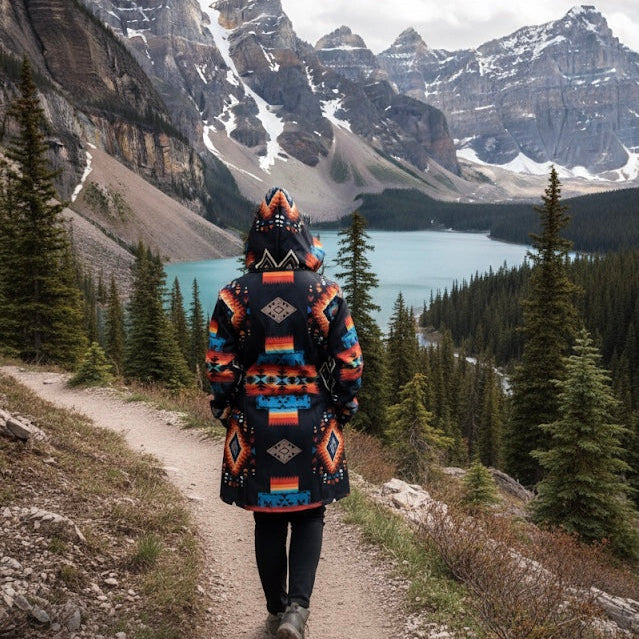 3/4-length Native coat (Night Star)