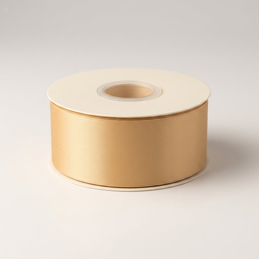 Satin Ribbon Double Face- Gold 
