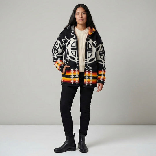 Pull unisexe en alpaga motif tortue