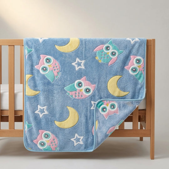 Night Sky Owls baby blankets