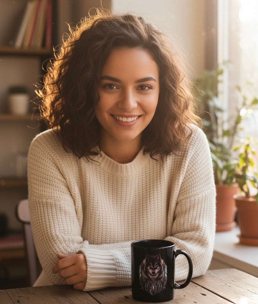 Tasse en céramique noire de style sud-ouest OLDTRIBES™