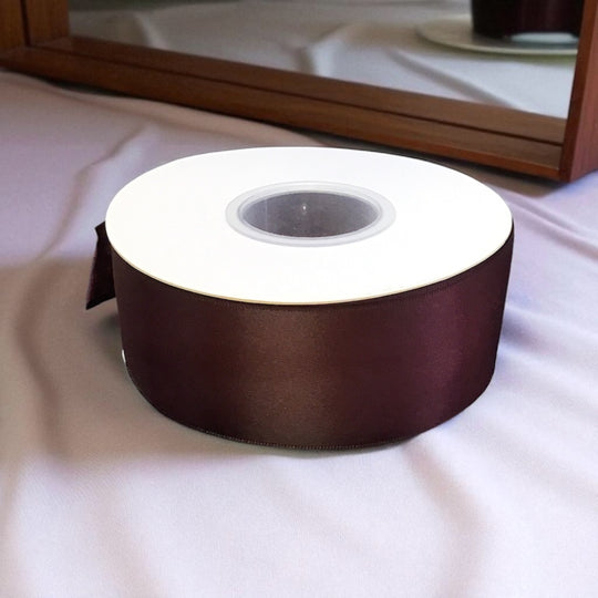 Satin Ribbon Double Face Burgundy #793 -3.8 cm Wide
