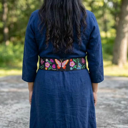 Heritage Leather Regalia  Belt (BUTTERFLY)