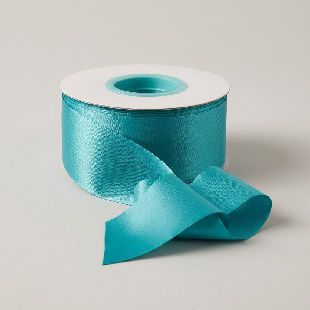 Satin Ribbon Double Face-Teal 