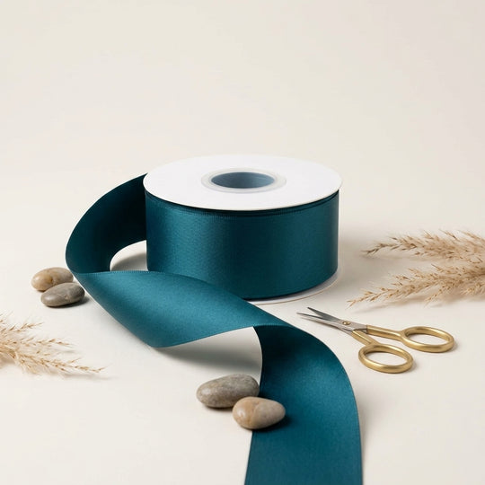 Satin Ribbon Double Face- Teal 