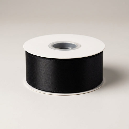 Satin Ribbon Double Face- Black 