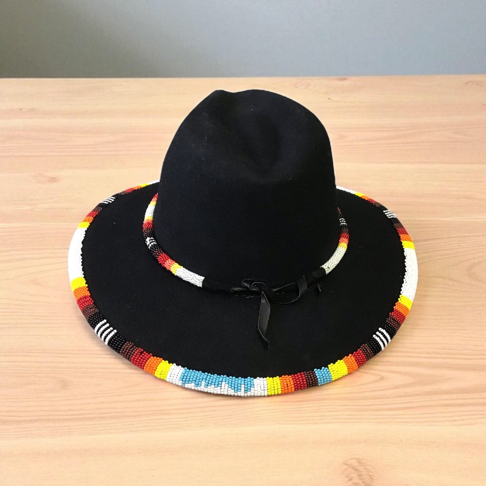 Size-60 Handmade Beaded Hat
