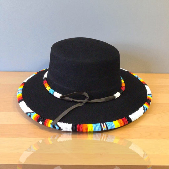 Size-60 Handmade Beaded Hat