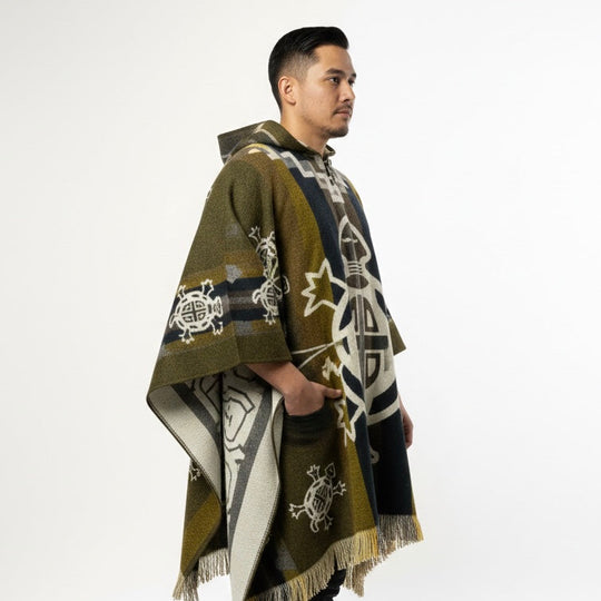 Turtle HandMade Wool Poncho