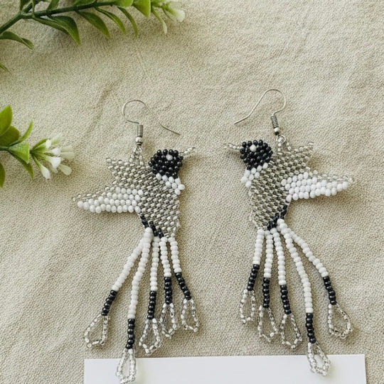 Handmade Beaded Hummingbird Earrings
