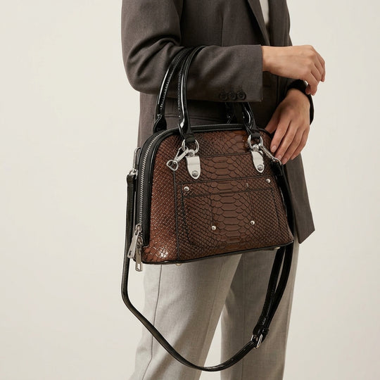 Luxe Duo-Zip Crossbody Handbag