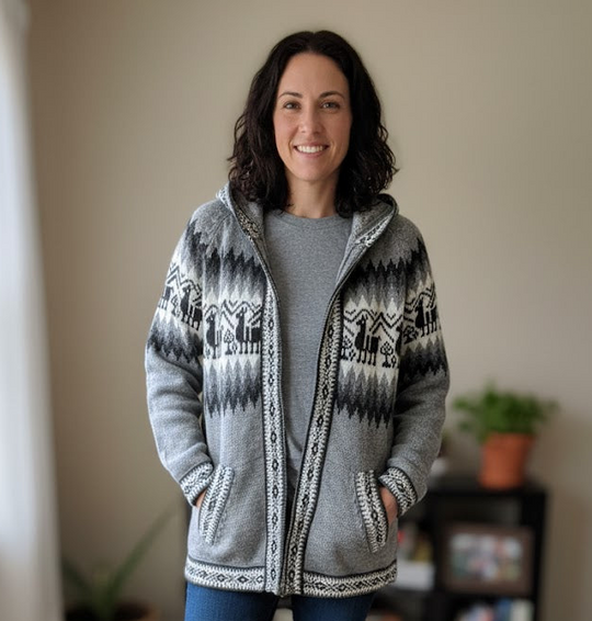 Unisex Alpaca Light Grey Sweater