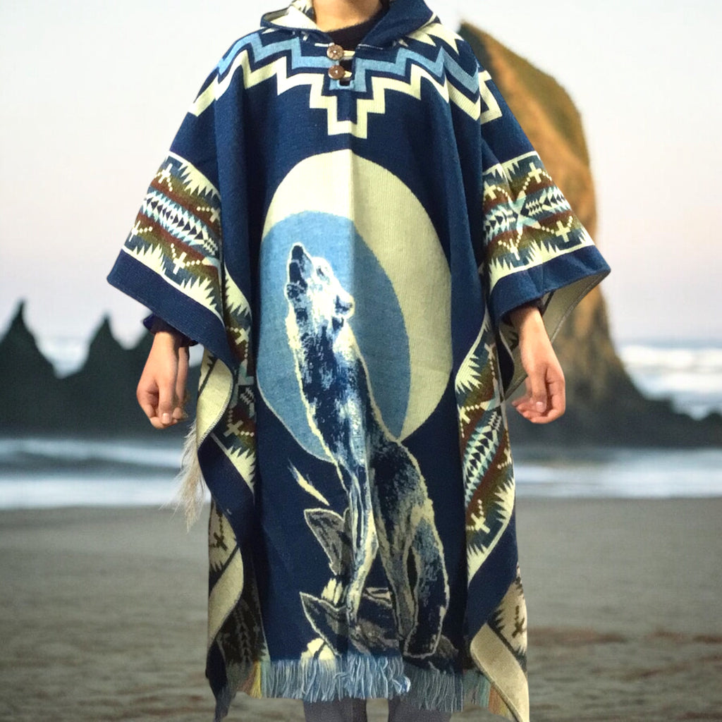 Kapital Wool Moon Maze Poncho Kapital Wool Moon Maze Poncho