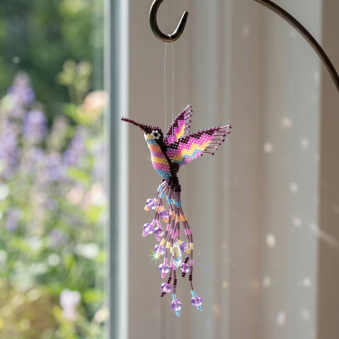 Pink Beaded Humming Bird