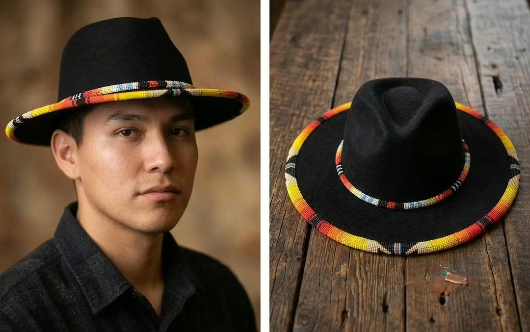 Size-61 Handmade Beaded Hat