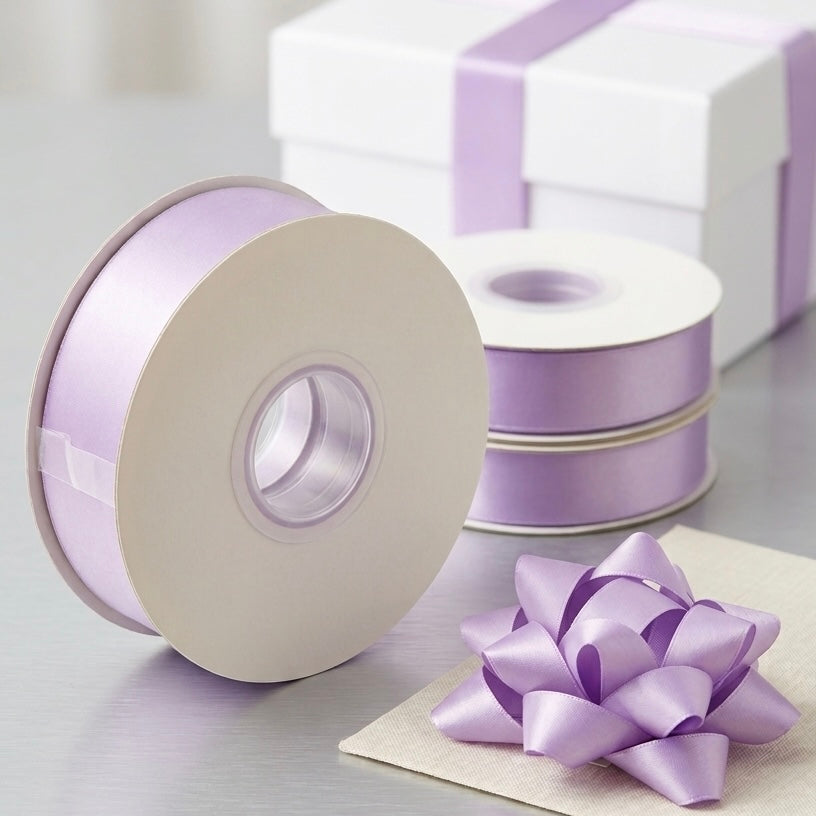 Satin Ribbon Double Face-purple  #430- 3.8 cm Wide