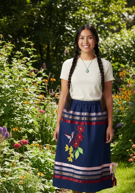 Jupe en ruban à motif colibri dansant OLDTRIBES™