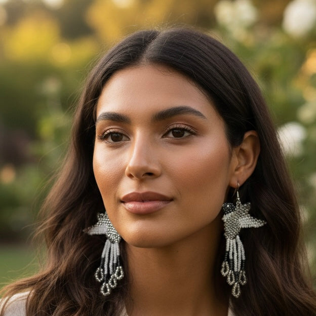 Handmade Beaded Hummingbird Earrings