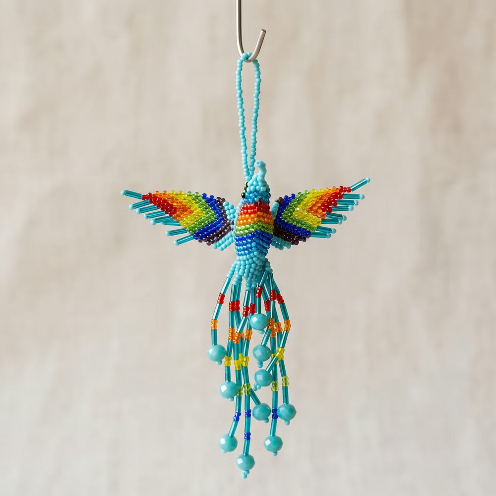 Turquoise Beaded Humming Bird
