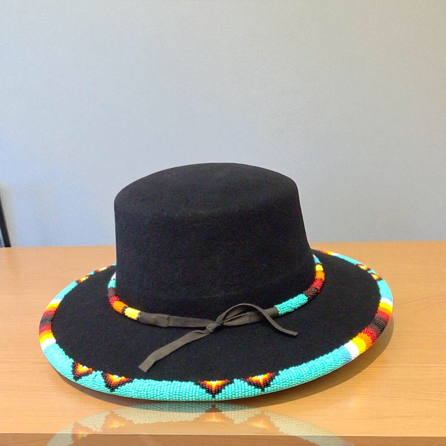 Size-60 Handmade Beaded Hat
