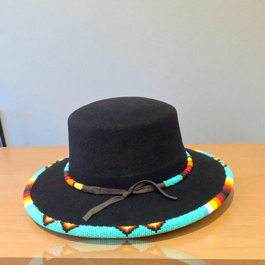 Size-60 Handmade Beaded Hat