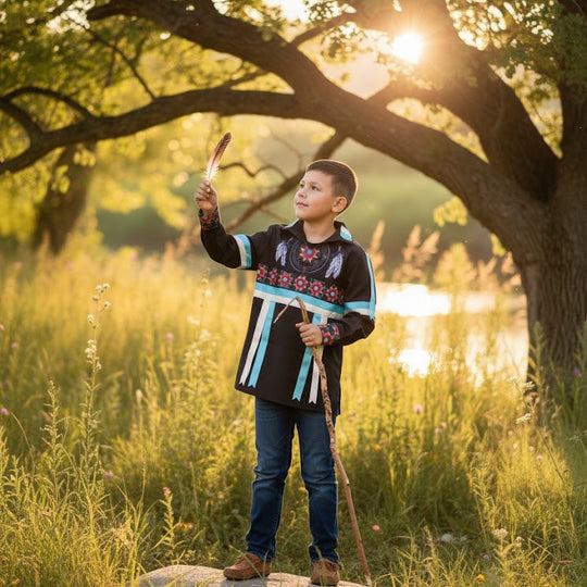 Feathers Youth Ribbon shirt
