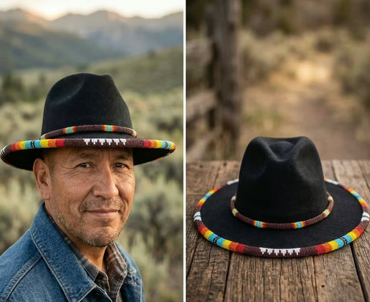 Size-59 Handmade Beaded Hat