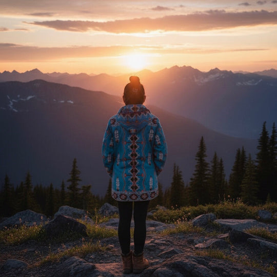 Manteau 3/4 en plumes de dacnis