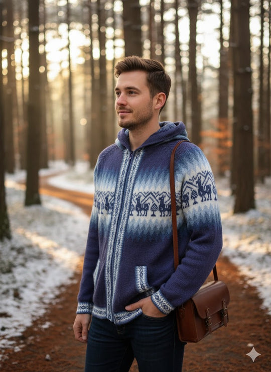 Unisex Alpaca Light Blue Sweater