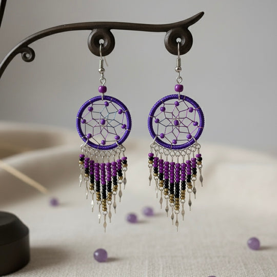 Dark Purple Dreamcatcher Dangles