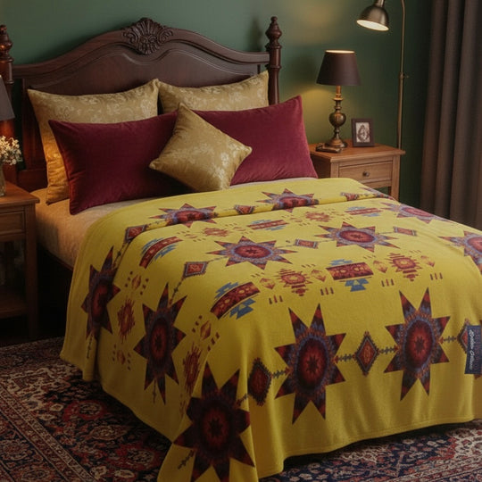 Star Burst Design Silk Touch Blanket