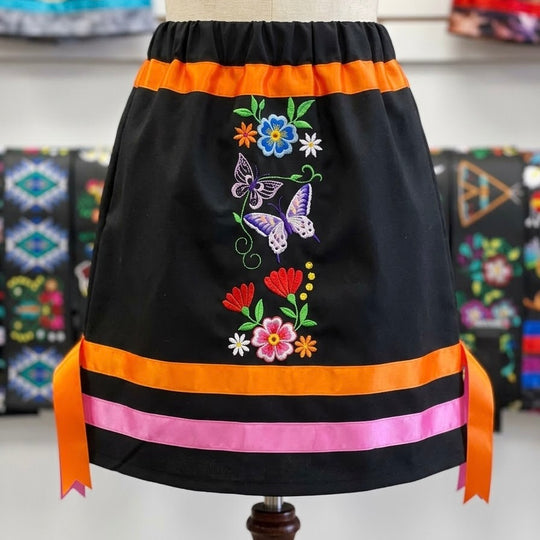 Infants Embroidered Flowers Ribbon Skirt