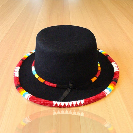 Size-60 Handmade Beaded Hat