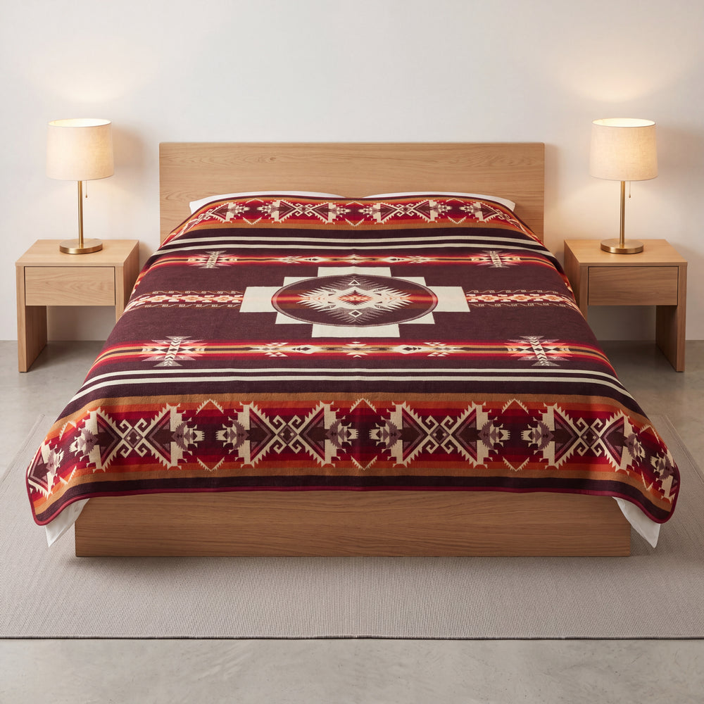 Southwestern Aztec Medallion Blanket