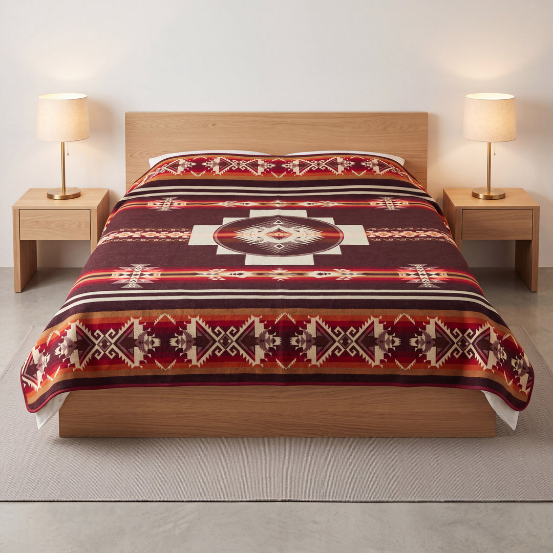 Southwestern Aztec Medallion Blanket