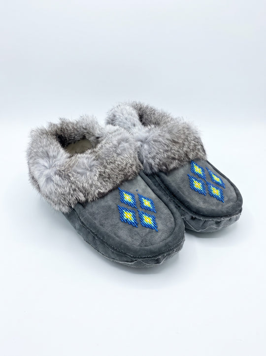 Moccasins with Beadwork (Size 9)