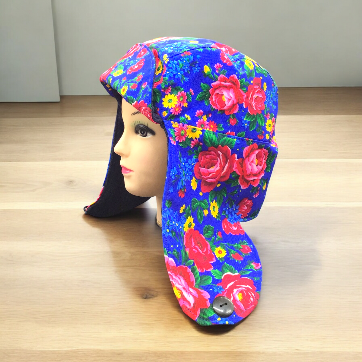 Blue Kookum Hat with DropDown Ears OldTribes