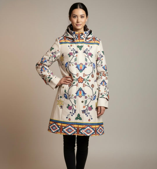 Ivory 3/4-Length Coat
