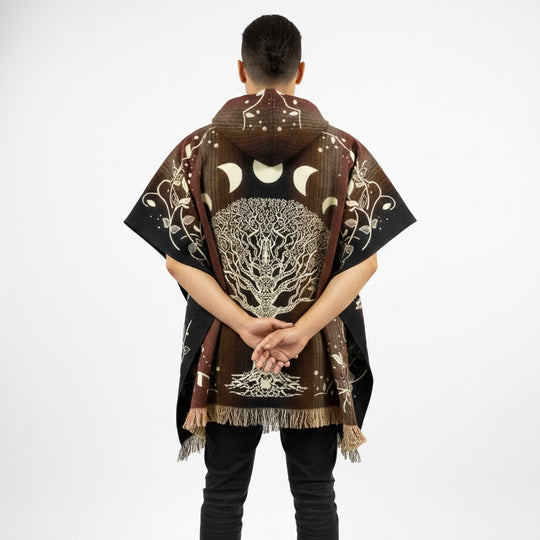 Tree of Life Wool Poncho